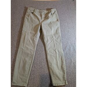 Buffalo David Bitton Pants Womens 14 34 Hanna High Rise Skinny Stretch Olive